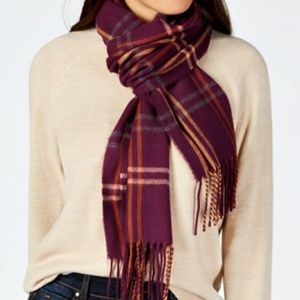 2 for 10 Plaid Fringe Scarf Made In ITALY NEW